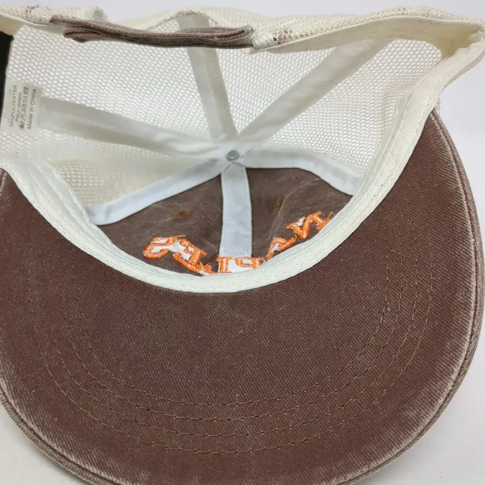 Magu Distributors Brown Baseball Cap One Size Naples Florida Mesh Strapback hat